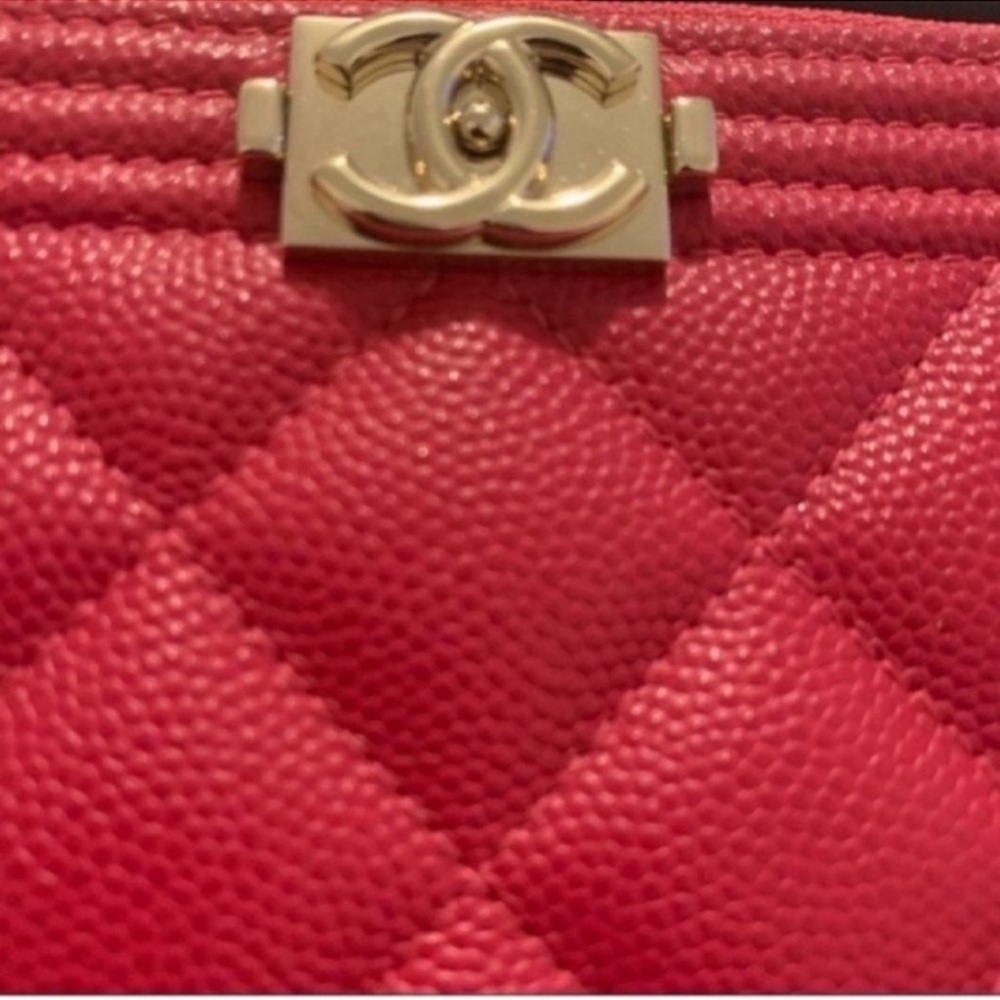 CHANEL | Wallet | Caviar Quilted Small | Dark Pink - Picture 9 of 13